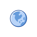 earth, globe, notification, world map svg vector icon