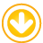 basic, down, frame, navigation, yellow icon