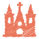 building, christian church, christianity, church, religious, scribble svg vector icon