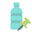 plastic,bottle,push,pin icon