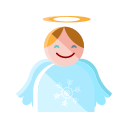 angel, christmas, heaven, merry, santa, smile svg vector icon