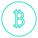 bitcoin, coin, cryptocurrency, currency, digital currency svg vector icon