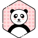 bear, face, happy, panda svg vector icon