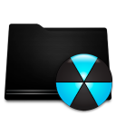 black,folder,burn icon