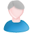 blue, grey, male, user, white icon