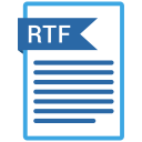 document, extension, folder, paper, rtf svg vector icon