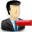 delete, male, user icon