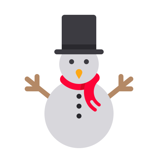Snowman Christmas svg vector icon