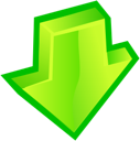 arrow, down icon