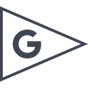 flag, google, media, social svg vector icon