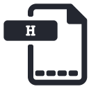 extension, file, h, program, programming svg vector icon