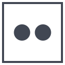 flickr, logo, media, social svg vector icon