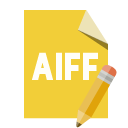 file,format,aiff,pencil icon