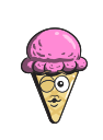 cartoon, cone, cream, emoji, ice svg vector icon