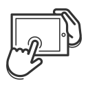 device, gesture, handheld, tablet, touch control, touchscreen svg vector icon