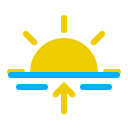 horizont, morning, sun, sunrise, weather svg vector icon