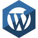 gloss, hexagon, media, social, wordpress svg vector icon