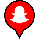 logo, pin, snapchat svg vector icon