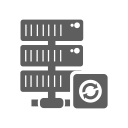 database, hosting, network, refresh, reload, server svg vector icon