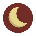 half, moon svg vector icon