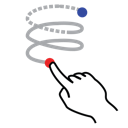 gestureworks, helix, right, shape, stroke icon