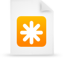 document, file, orange, paper icon