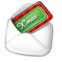 card,christmas,envelope,letter,xmas,message,envelop,mail,email icon