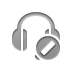 headset,cancel icon