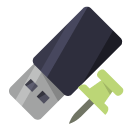pen,drive,push,pin icon