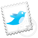 grey,twitter,stamp,postage,social network,social,sn icon