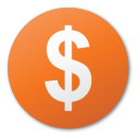 currency, dollar, funding, investment, red, round icon