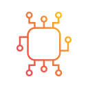 binary, circuit, computer, cpu, microchip, microprocessor svg vector icon