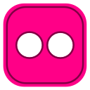 flicker, media, social svg vector icon