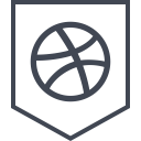dribbble, logo, media, social svg vector icon
