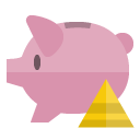 piggy,bank,pyramid icon