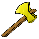 axe, gold icon