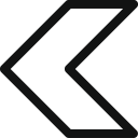 arrow, direction, left, retro, stroke arrow svg vector icon