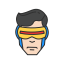 cyclops, hero, mutant, x - men svg vector icon