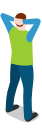 male, man, resting, standing, warehouse, warehouseman svg vector icon