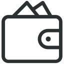 money, purse, wallet svg vector icon