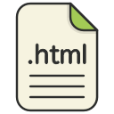 document, extension, file, format, html, type, web svg vector icon