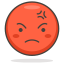 face, pouting svg vector icon