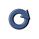 again, arrow, blue, circle, loop, music, repeat svg vector icon