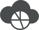 analytics, chart, cloud, finance, graph, pie, statistics svg vector icon