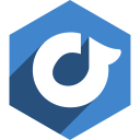 hexagon, media, rdio, shadow, social svg vector icon