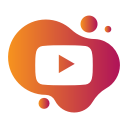 aquarelle, bubble, gradient, liquid, pink, watercolour, yellow, youtube svg vector icon