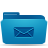 blue, folder, mails icon