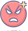 anger, angry, emoji, emot, face, smiley svg vector icon