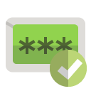 password,checkmark icon