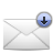 mail,download,descending,fall,decrease,down,descend,envelop,message,email,letter icon